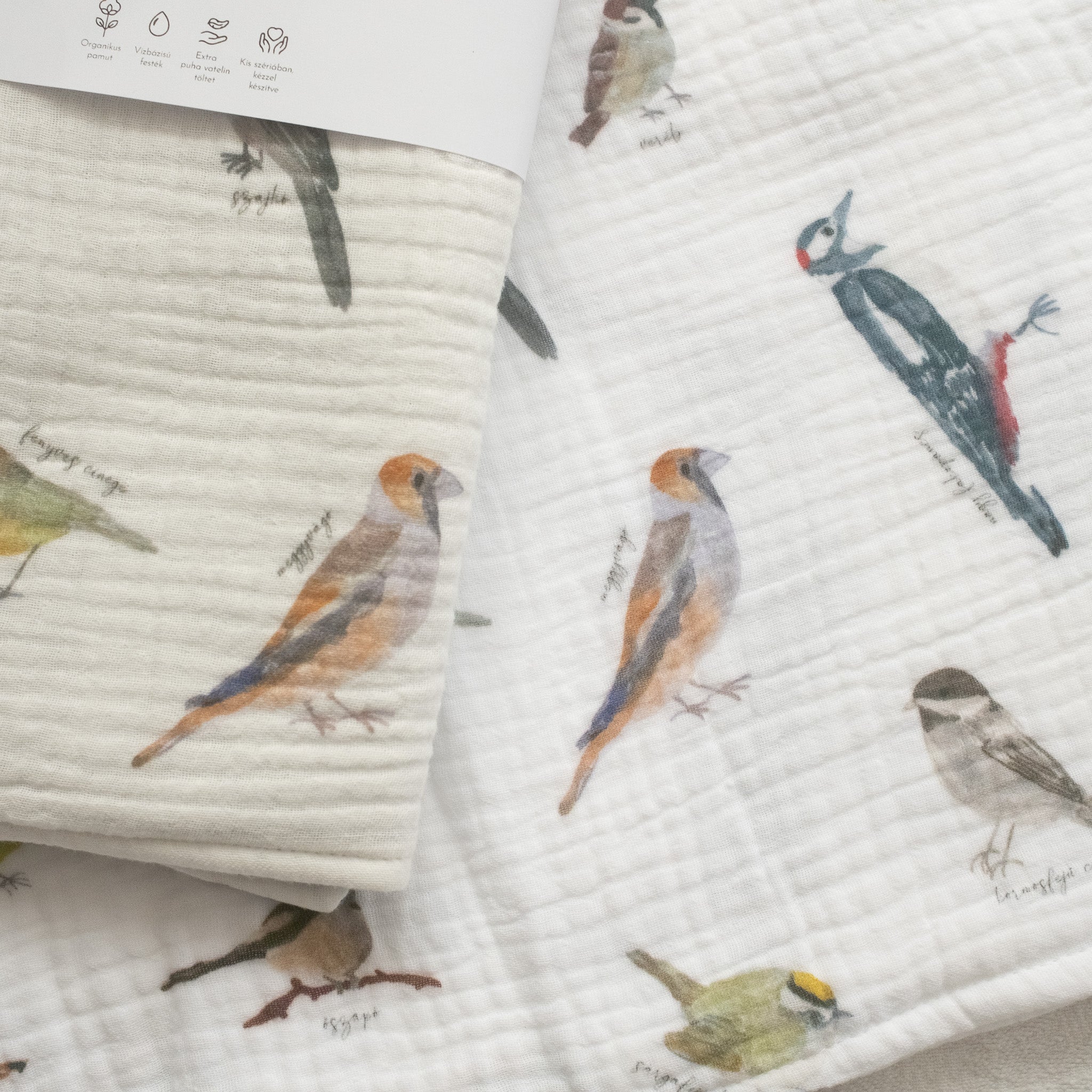 Lapos muszlin kispárnák - színeltérés