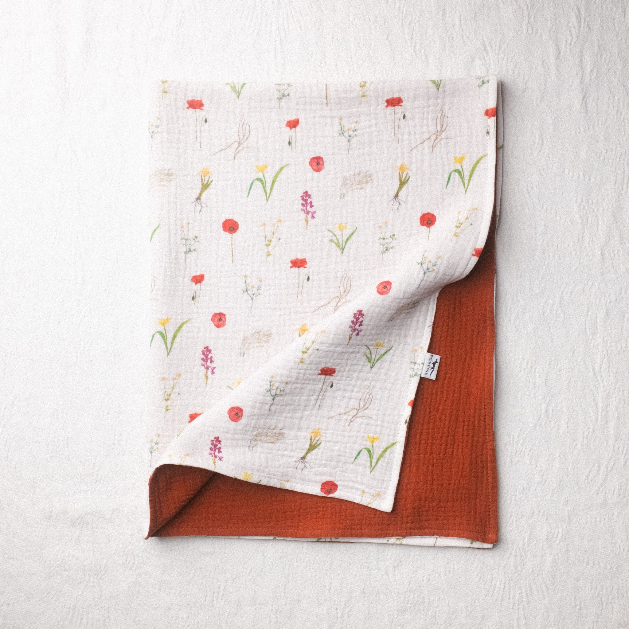 Kétrétegű muszlin takaró - Kiskunsági virágzás