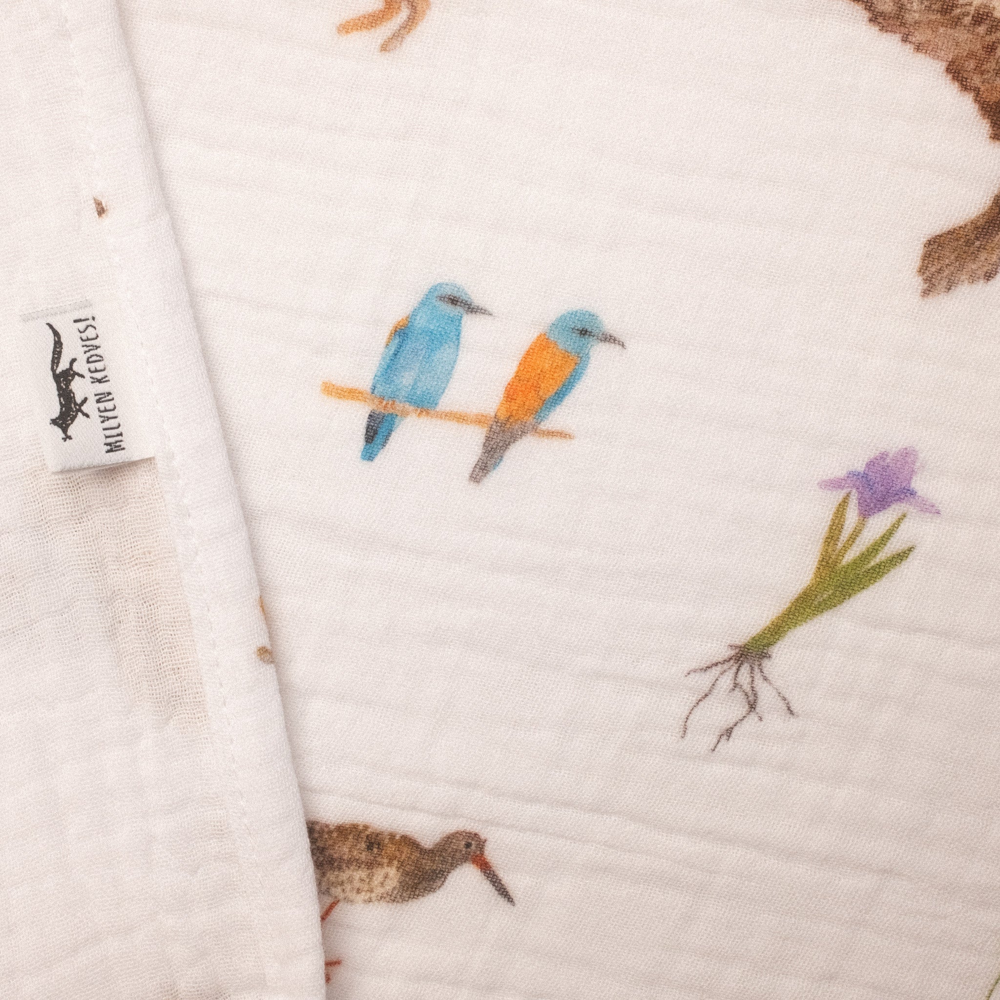 Muszlin babakendő - Kiskunsági kavalkád